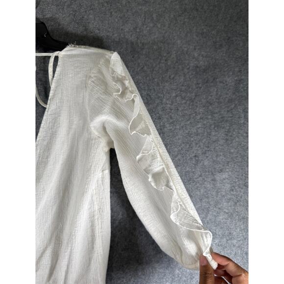 Victoria Secret Romper Women Large White Sheer Lace Trim Summer Vacation REsort - Picture 6 of 7